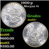 Image 1 : 1900-p Morgan Dollar $1 Grades GEM+ Unc