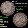 Image 1 : 1828 Capped Bust Half Dollar 50c Grades f, fine