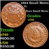 Image 1 : 1864 Small Motto Two Cent Piece 2c Grades vf++