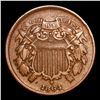 Image 2 : 1864 Two Cent Piece 2c Grades xf+