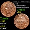 1863 Indian F-NY-630-L-6a Civil War Token 1c Grades vf++