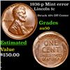 Image 1 : 1936-p Mint error Lincoln Cent 1c Grades AU, Almost Unc