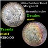 Image 1 : 1883-o Rainbow Toned Morgan Dollar $1 Grades Choice Unc