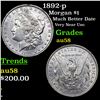 1892-p Morgan Dollar $1 Grades Choice AU/BU Slider
