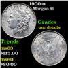 Image 1 : 1900-o Morgan Dollar $1 Grades Unc Details