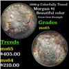 Image 1 : 1896-p Colorfully Toned Morgan Dollar $1 Grades GEM Unc