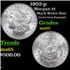 1902-p Morgan Dollar $1 Grades GEM Unc