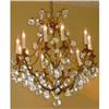 Image 1 : Bronze and Crystal Chandelier Fixture #2308749