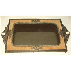 Antique Brass, Cameo & Mirror Vanity Tray      #2308815