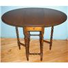 Image 1 : PATTERNED TOP MAHOGANY GATE LEG TABLE #2308830