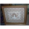 Image 1 : Framed Point d Venice Lace, King Albert I, #2308941
