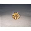 Image 1 : Estate 14K Gold Citrine Diamond Filigree Ring #2308982