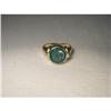 Image 1 : Handsome Estate 14K YG Jade Intaglio Mens Ring #2309009