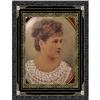 Image 1 : 1885 Handpainted portrait  in silk locket case #2309094