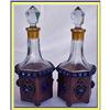 Image 1 : ANTIQUE PR JEWELED COPPER GLASS PERFUME BOTTLES#2309419