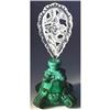Image 1 : CZECH MALACHITE COLOR GLASS PERFUME BOTTLE #2318851