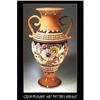 Image 1 : CZECH PEASANT ART POTTERY AMPHORA VASE #2318854