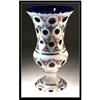 Image 1 : OVERLAY CUT TO COBALT VASE CZECHOSLOVAKIA / #2318924