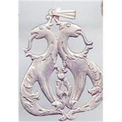 SALE Two Griffins Pendant Sterling. #2319126