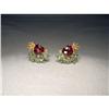 Image 1 : 14K WG Gold Peridot Garnet Citrine Earrings #2319272