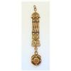 Image 1 : Arts and Crafts Gold Watch Fob with Locket #2319334