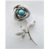 Image 1 : 14Kt White Gold Rose Pin #2319347