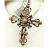 Image 1 : Old Ornate Napier Sterling  Cross on Chain RARE#2319396