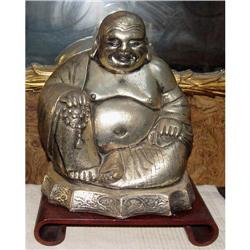 Large Seated Buddha Sculpture Statue Wooden #2319457