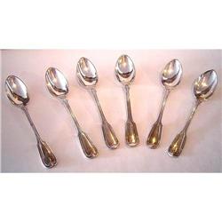 Antique Set of (6)  Demi-Tasse Silver Spoons #2319488