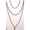 Image 1 : Antique 52"  Gunmetal & Paste Necklace #2319491