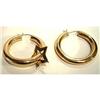 Image 1 : Pair of 14K Gold Hoop Earrings  #2319501