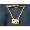 Image 1 : LOVELY ANTIQUE TIE BAR CLIP - MONOGRAM R #2326051