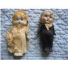 Image 1 : Antique BRIDE & GROOM Bisque Jointed Dolls #2326348