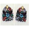 Image 1 : Matched Pair Deco Period Art Glass Fur Clips #2326367