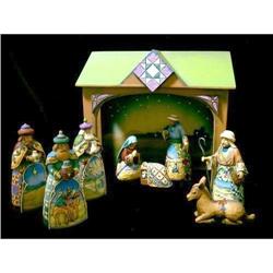 JIM SHORE 10 PIECE NATIVITY SCENE STATUES AND #2326721