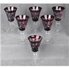 Image 1 : 6 CUT RUBY OVERLAY GLASSES / NEW #2326734