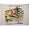Image 1 : Moulin Rouge Painting on a Tile singed! #2326930