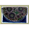 Image 1 : VICTORIAN BLUE CLUTCH BAG PURSE BEADS VELVET #2327258