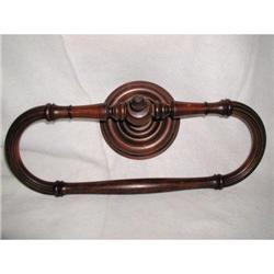 Walnut Towel Holder England Hand Made 19th C #2338585