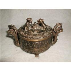 Bronze Box Mythological Chinese Lion #2338586