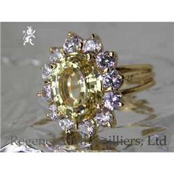 RHJ Canary & White Cubic Zirconium Ring #2338605