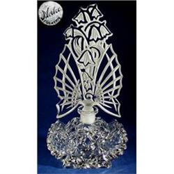 CZECH VINT PERFUME BOTTLE KISSING BUTTERFLIES #2338837