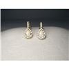 Image 1 : Rare 14K Yellow Gold Opal Diamond Drop Earrings#2339112