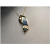 14K YG Mystic Topaz Diamond Opal Pendant Slide #2339197