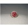 10K 14K YG Gold Ruby Diamond Floral Heart Ring #2339200