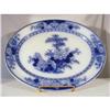 Image 1 : Flow Blue Platter Large. English. c1900 #2339328