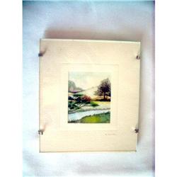 Miniature Orig. Watercolor Signed Emma Daniels #2348630