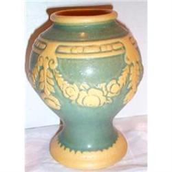 Brush McCoy Garland Decorated Footed Vase #2348820