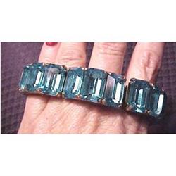 Costume jewelry turquoise colorcrystal bracelet#2348917