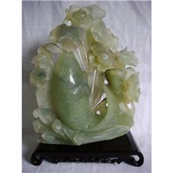 Chinese carved Celadon jade Dragon #2349074